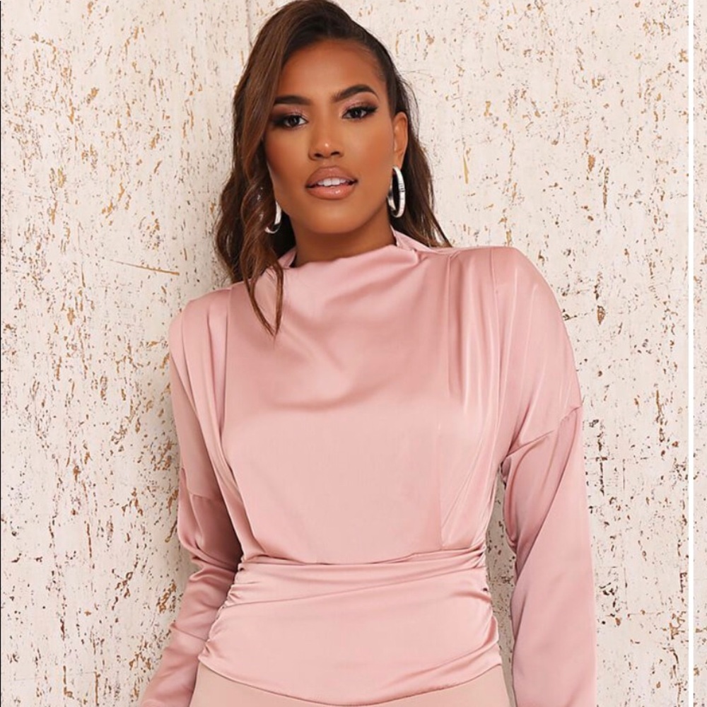 I Saw It First pink bodysuit